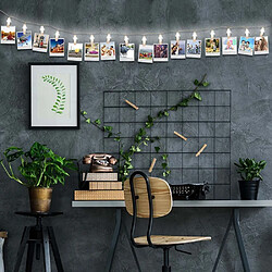 Home Deco Light Guirlande lumineuse porte photos 12 pinces 195 cm (Lot de 2).