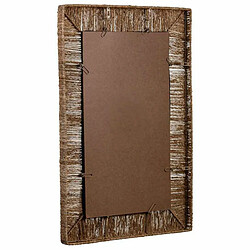 Miroir mural Alexandra House Living Marron Jute 3 x 61 x 91 cm pas cher