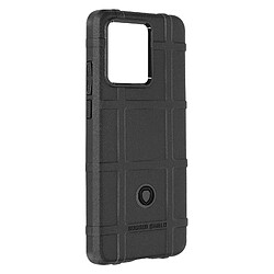 Avizar Coque pour Motorola Edge 40 Neo 5G Silicone Motif relief Rugged Shield Noir