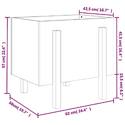 vidaXL Jardinière 62x50x57 cm bois massif douglas pas cher