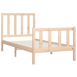 Avis vidaXL Cadre de lit sans matelas 100x200 cm bois massif