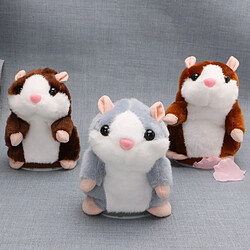 Plush Talking Hamster Toy Speech Recorder Nod Mimicry Repeat Grey pas cher