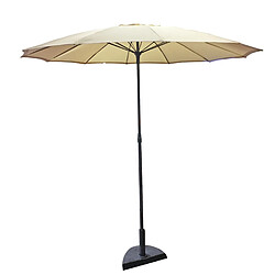 Alter Parapluie avec mât central avec ouverture push-up, Fabriqué en Italie, Tissu de couleur beige, 230 x 230 cm