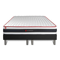 Somness Ensemble double sommier + matelas ENERGY ressorts ensachés et mémoire de forme 180x200