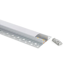 Avis Ledkia Profilé Aluminium Intégration Plâtre/Placo pour Ruban LED jusqu'à 20 mm 2 m