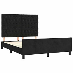 Acheter Maison Chic Lit adulte - Cadre Structure de lit avec tête de lit Contemporain Noir 140x200 cm Velours -MN78111