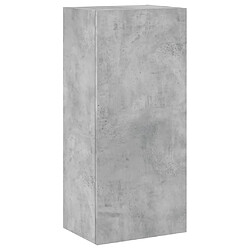 vidaXL Meuble TV mural gris béton 40,5x30x90 cm bois d'ingénierie