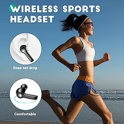 Chrono Écouteurs sans fil, écouteurs Bluetooth intra-auriculaires avec micro antibruit, microphone intégré, étanche IPX7, casque sans fil Chronus Upgrade pour ordinateur portable/sport/iPhone/Android(noir)