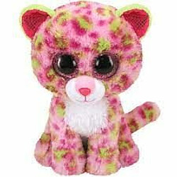 Meteor Ty - Beanie Boo's - Peluche Lainey le Léopard, TY36476, Rose / Vert, 23 cm