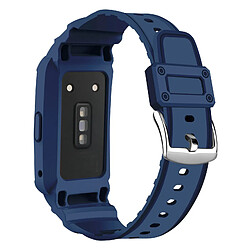 Avizar Bracelet pour Huawei Band 7, 6 Pro, 6 et Honor Band 6 Silicone Bumper bleu nuit