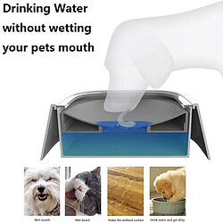 Avis Universal Bol pour chiens, bol d'eau pour chiens, pas de débordement, bol d'eau pour animaux, alimentation à eau lente, bol pour chiens, pas de glissement, distributeur d'eau pour animaux, arc d'élevage de 35 oz.