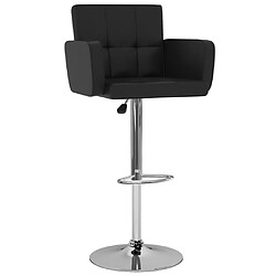 vidaXL Tabourets de bar lot de 2 noir similicuir