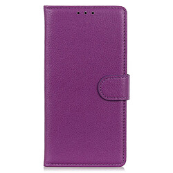 Etui en PU texture litchi violet pour votre Samsung Galaxy A03 (164.2 x 75.9 x 9.1mm)