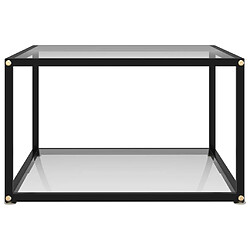 ComfortXL Table Basse Transparent 60x60x35 Cm Verre Trempé