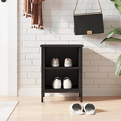 Maison Chic Armoire à Chaussures Noir,Meuble de Rangement à Chaussures 38x35x50 cm bois d'ingénierie -MN50801