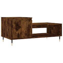 Maison Chic Table basse,Table Console Table d'appoint, Table pour salon Chêne fumé 100x50x45 cm Bois d'ingénierie -MN73772