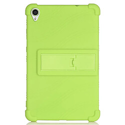 Coque en silicone souple avec béquille coulissante vert pour votre Lenovo Tab M8 8705/8505