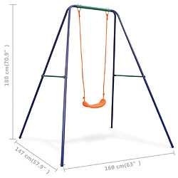 vidaXL Balançoire simple Orange pas cher