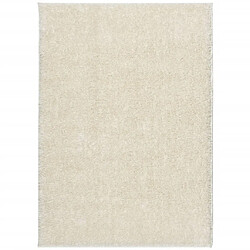 vidaXL Tapis ISTAN à poils longs aspect brillant crème 200x280 cm