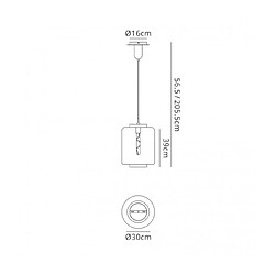 Luminaire Center Suspension Jarras Cuivre 1 ampoule 56,5cm