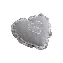 Aubry Gaspard Coussin coeur gris.