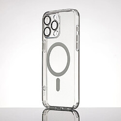 WE Coque de protection MAGSAFE IPHONE 15 PRO MAX Transparent: Compatible avec MagSafe - anneau blanc - anti-rayures - semi-rigide