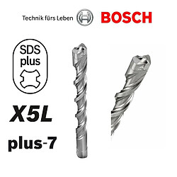 Foret à béton à queue SDS-Plus X5-L SDS-plus-7 Ø12mm longueur 165mm BOSCH 2608585050