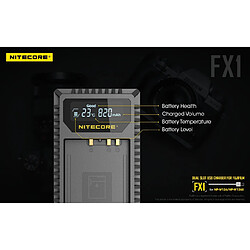 Avis Nitecore Chargeur de Batterie USB avec écran LCD Fuji W126/s