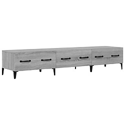 vidaXL Meuble TV Sonoma gris 150x34,5x30 cm Bois d'ingénierie