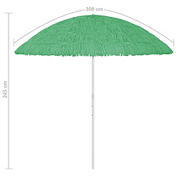 vidaXL Parasol de plage Hawaii vert 300 cm pas cher