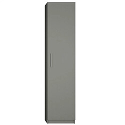 Inside 75 Armoire de rangement avec grande porte coloris gris graphite mat largeur 50 cm