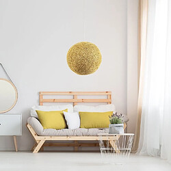 Home Deco Light Suspension boule colorée 30 cm moutarde.