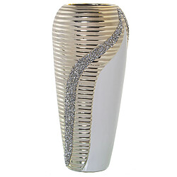 Avis Vase Alexandra House Living Blanc Champagne Céramique Brillant 18 x 18 x 37 cm