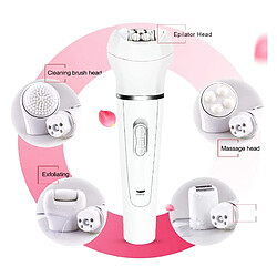 Avis Chrono 5-en-1 Épilateur électrique Bikini Trimmer Wet and Dry Rechargeable Lady Shaver Epilator Facial Massage Tool Kit, blanc