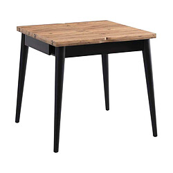 Hanah Home Table de repas extensible Totem noir, marron.