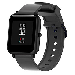 Bracelet en silicone 20mm souple noir pour votre Xiaomi Amazfit Bip