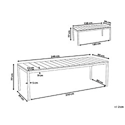 Avis Beliani Table de jardin Bois d'ingénierie Bois clair TOFANE