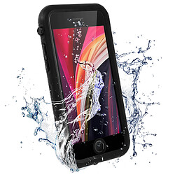 Avizar Coque iPhone SE 2022 / 2020 et 8 / 7 Waterproof 2m et Antichoc Intégrale Noir