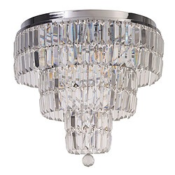 Searchlight Plafonnier à 6 ampoules, chrome et verre transparent, IP44