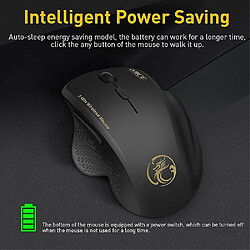 Universal Souris sans fil Ergonomic Computer Mouse PC Optical Mause avec récepteur USB 6 boutons 2,4 GHz sans fil