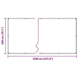 Acheter vidaXL Bâche transparente avec œillets 2x12 m PVC