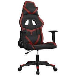 Maison Chic Chaise de jeu, Chaise gaming, Fauteuil gamer d'ordinateur,Chaise de Bureau Noir et rouge bordeaux Similicuir -GKD68217