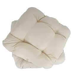 Decoshop26 6x coussins de chaise de jardin terrasse balcon 41x38x8cm tissu crème 04_0002595