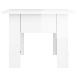 Acheter vidaXL Table basse blanc brillant 55x55x42 cm bois d'ingénierie