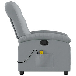 Acheter vidaXL Fauteuil de massage inclinable Gris clair Tissu