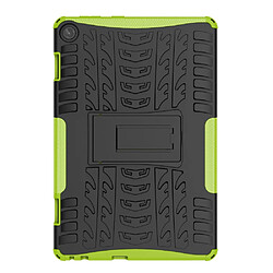 Coque en TPU texture de pneu, résistant aux chocs avec béquille pour votre Lenovo Tab M10 (Gen 3) - vert