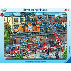 Ludendo Puzzle 48 Pièces Ravensburger - Les pompiers sur la voie ferrée