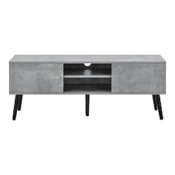 Acheter Helloshop26 Meuble TV design support télé 120 cm effet béton noir 03_0005863