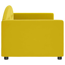 Avis vidaXL Lit de repos sans matelas jaune 80x200 cm velours