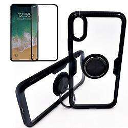 Kit Coque 3x1 Phonecare Clear Armor + Verre Trempé 5D Full Cover Iphone X / XS